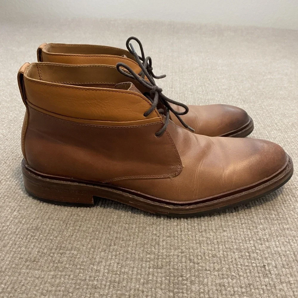 Cole Haan Boots Mens Size‎ 8M Brown Leather Chukka Ankle Lace Up Casual C23478